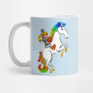 Brite Fight with Little Horse Rainbow Mug